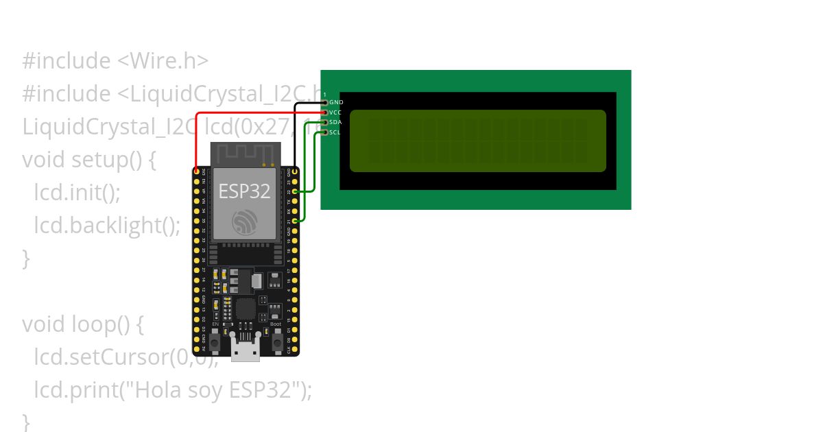 PANTALLA LCD I2C simulation