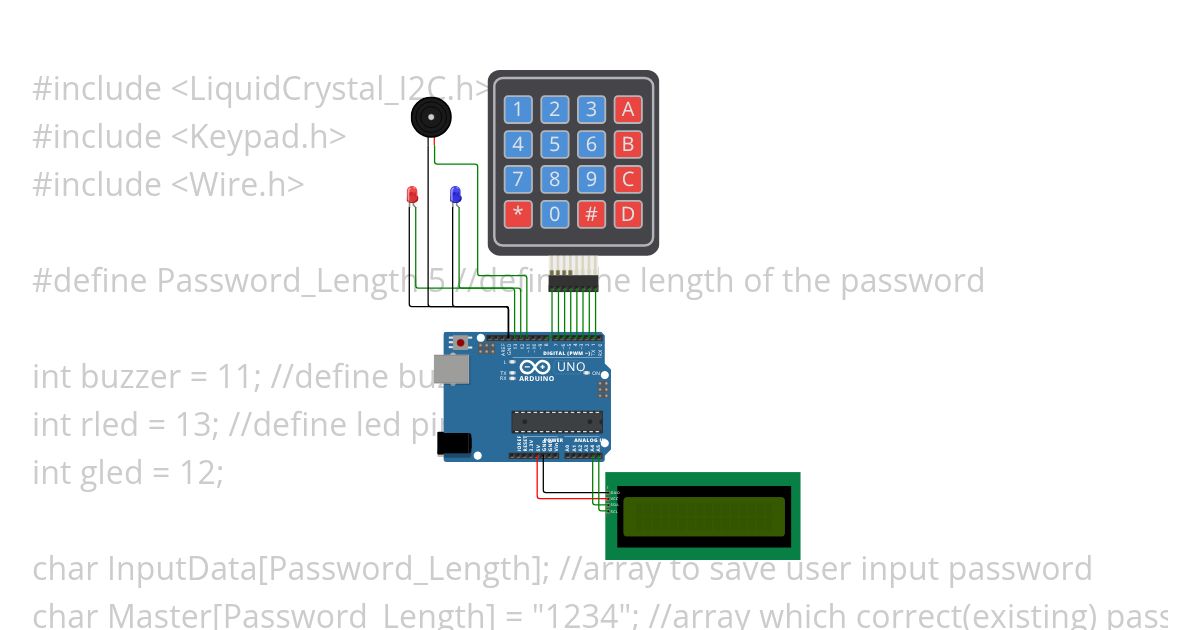 i2ckeypadledpassword simulation