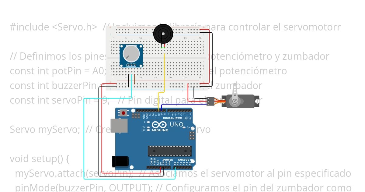 servo+pot simulation