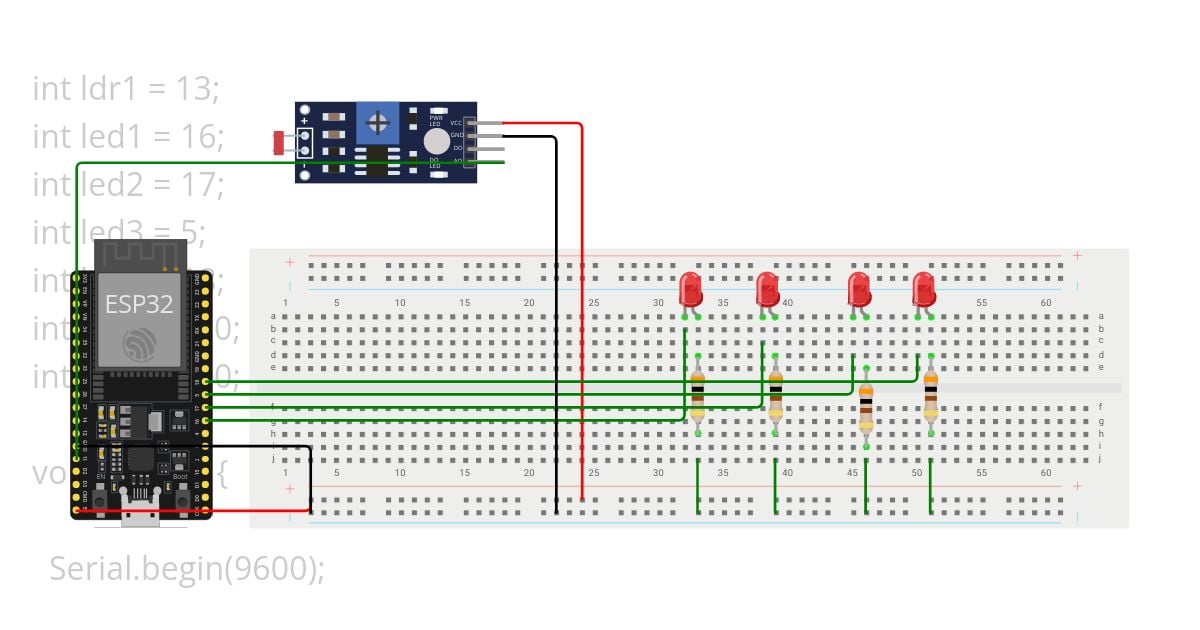 ldr led4 simulation