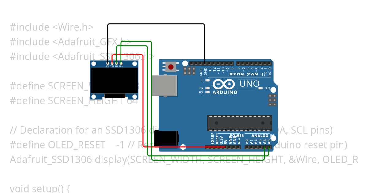OLED with Arduino  simulation