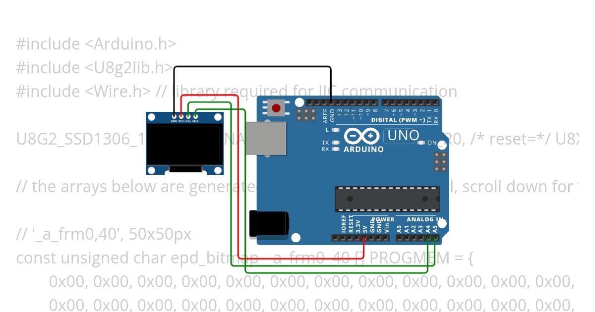 OLED icon simulation