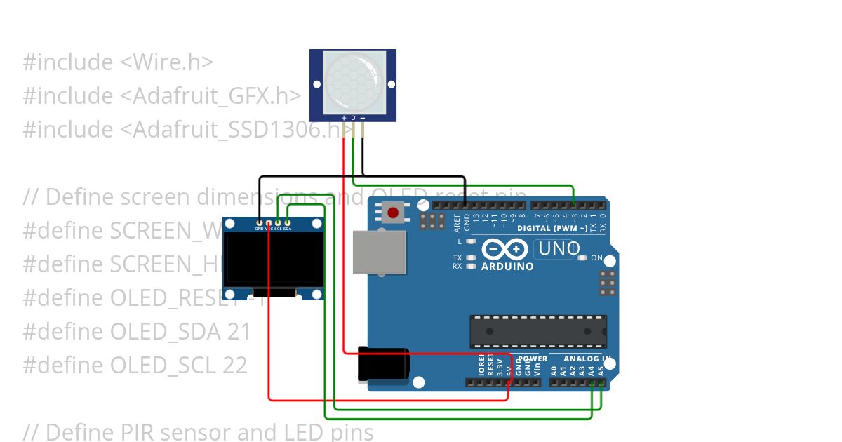 oled,motion sensor simulation