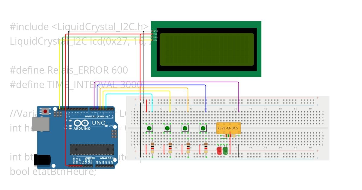 LCD I2C 20x4 simulation