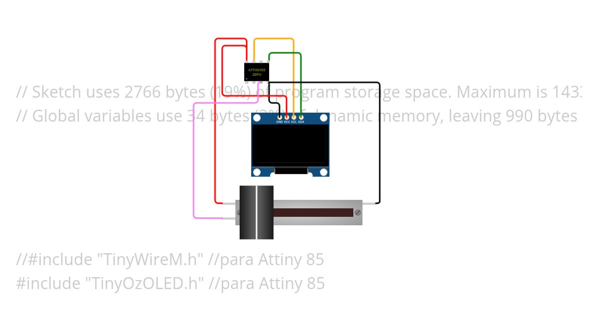 TinyOzOLED ATtiny simulation