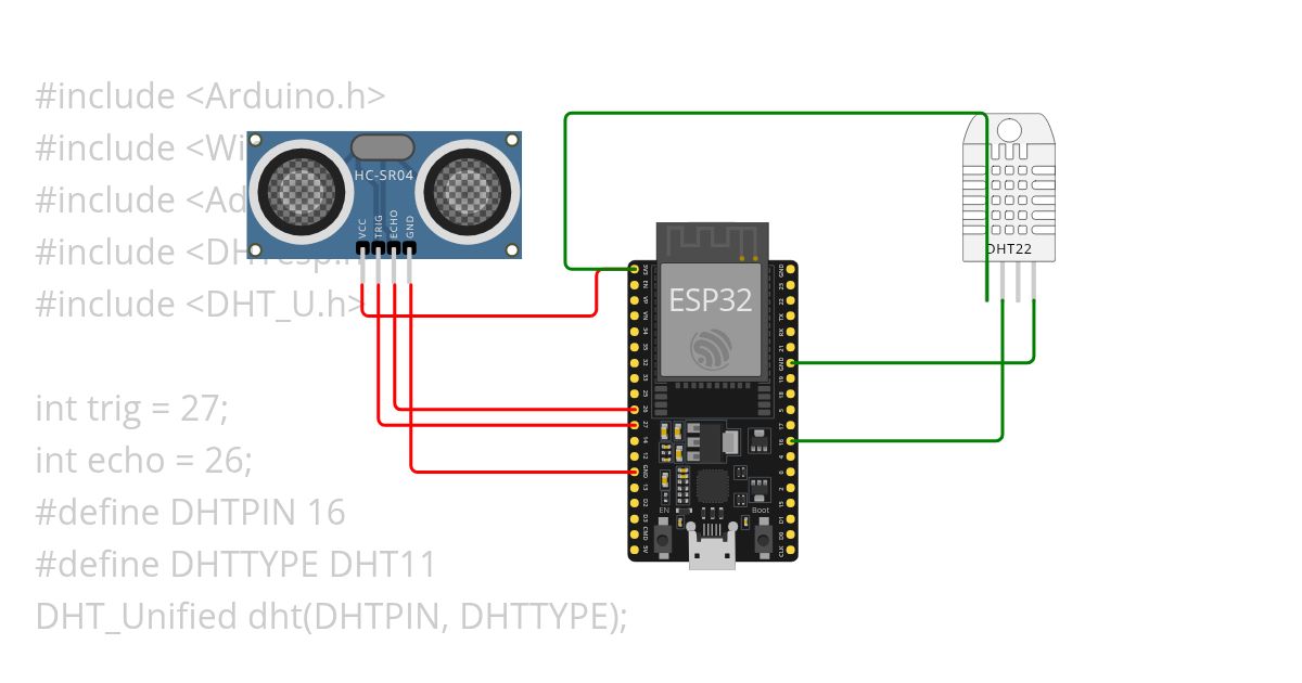 DHT AND ULTRASONIC  simulation