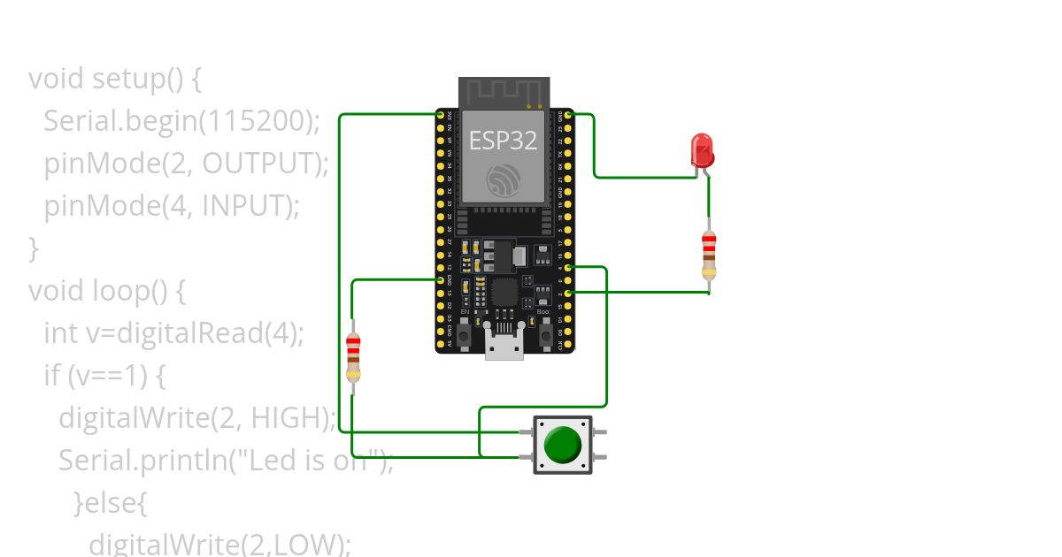 Toggle LED simulation