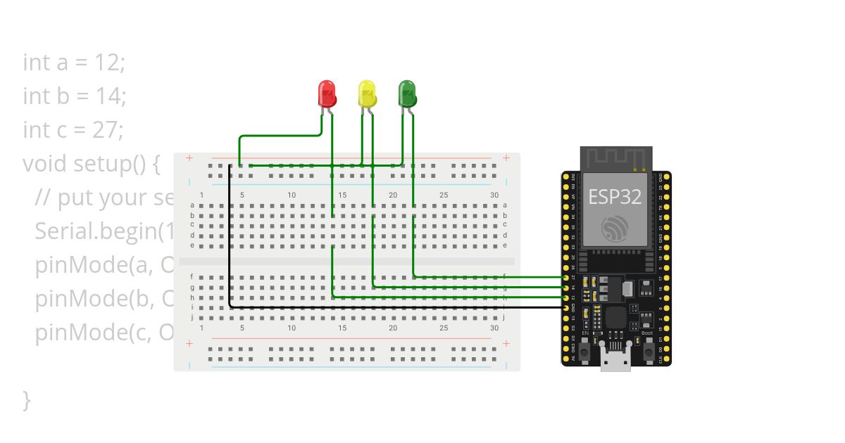 Arduino led bread board simulation
