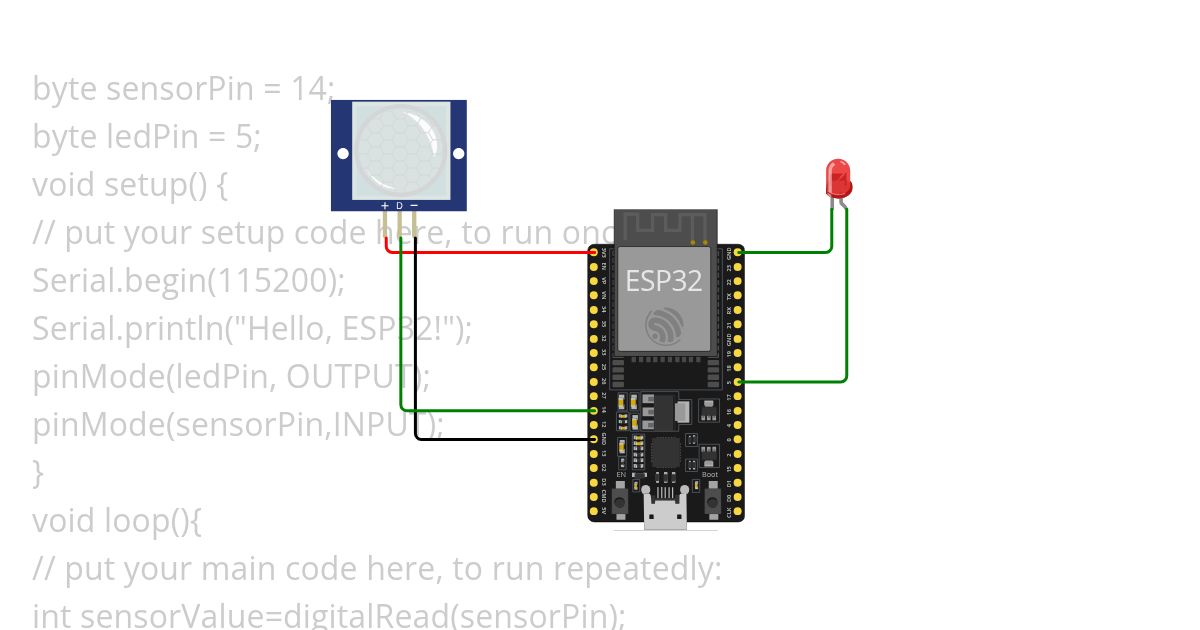 pir sensor simulation