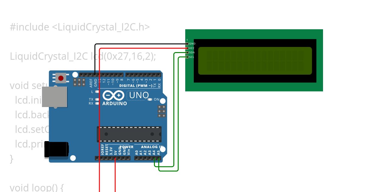 lcdI2C simulation