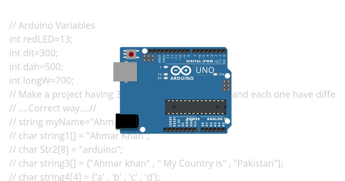Task3: Variables in Arduino simulation