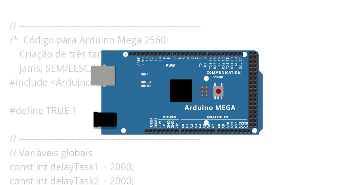 ArduinoMega_FreeRTOS_Blink simulation
