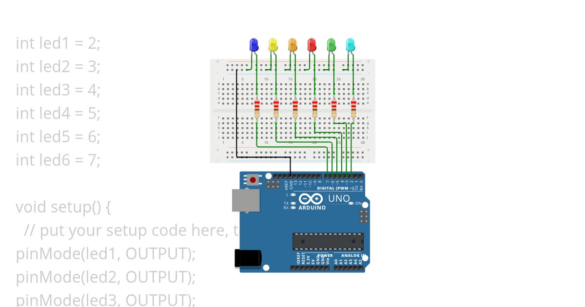6 LED NANDA simulation