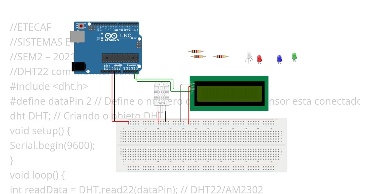 DHT22 TEMPERATURA/UMIDADE  simulation