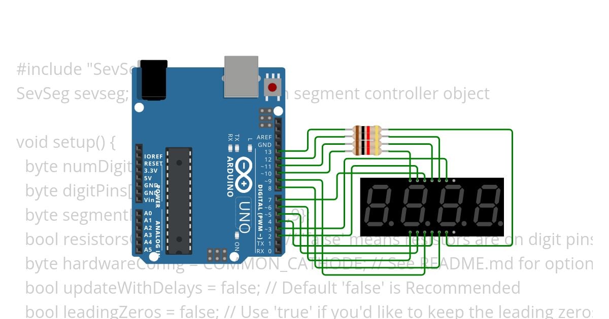 4digit 7segment coutter simulation