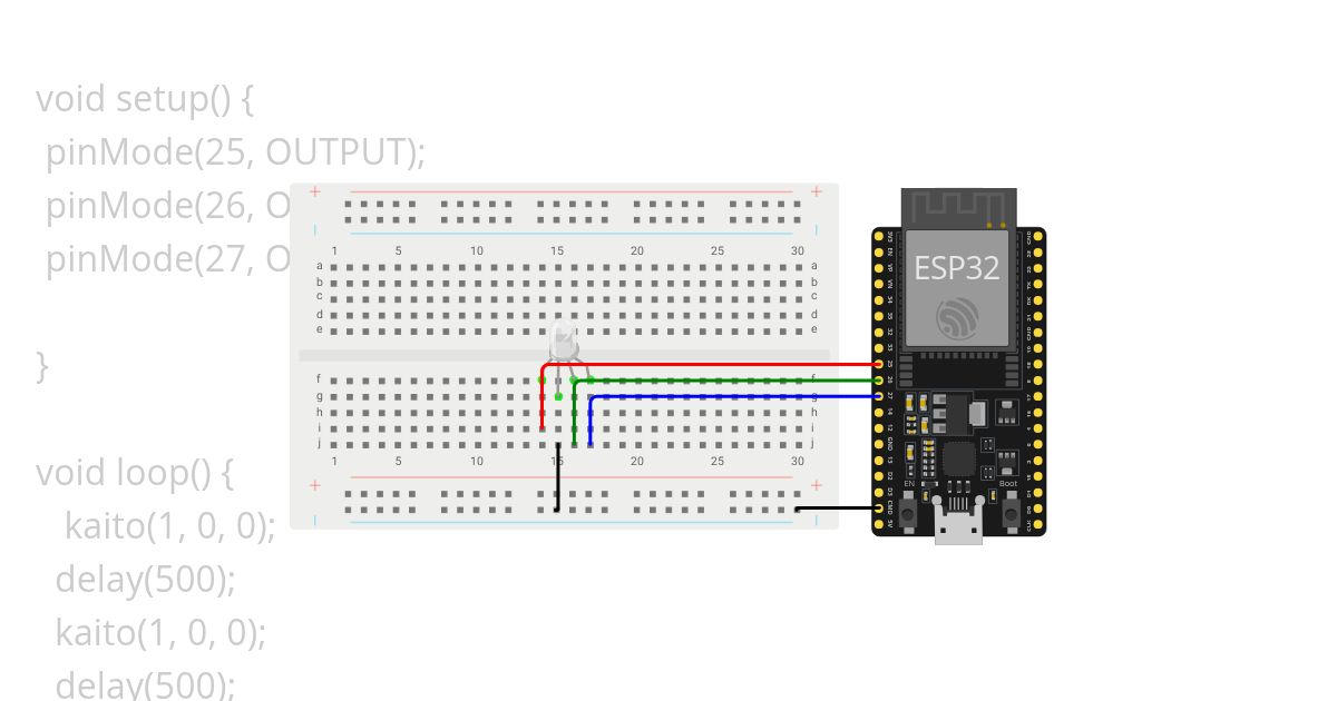RGB led simulation