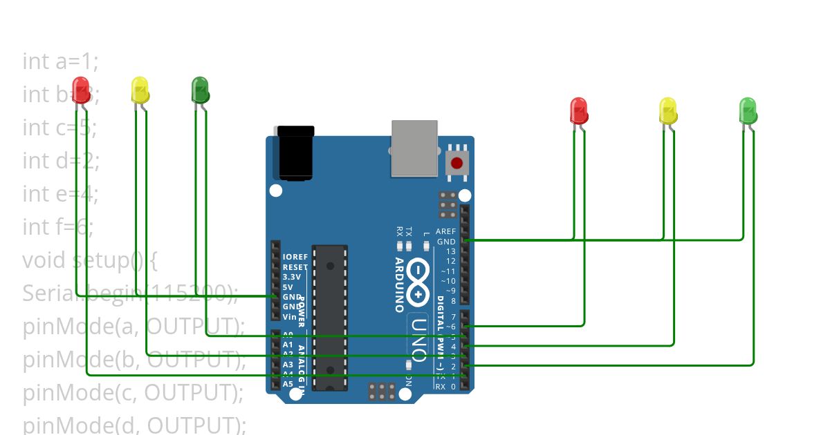 Arduino TRAFFIC LIGHT simulation
