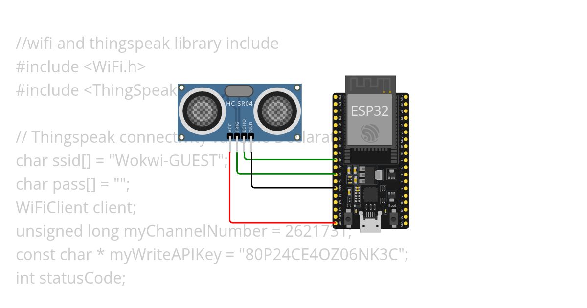 Ultrasonic distance sensor Copy simulation