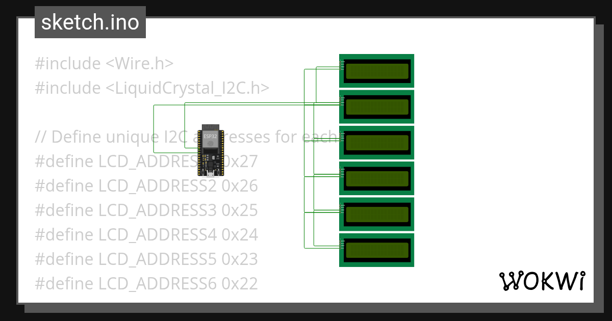 I2C - Wokwi ESP32, STM32, Arduino Simulator