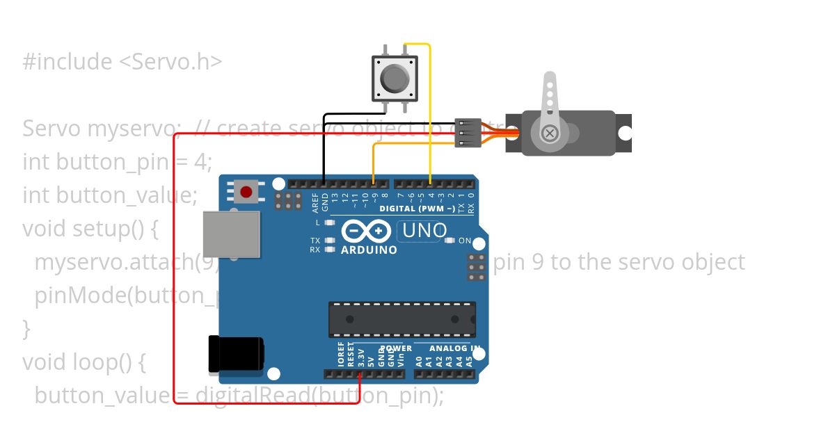 Servo Button 4 simulation