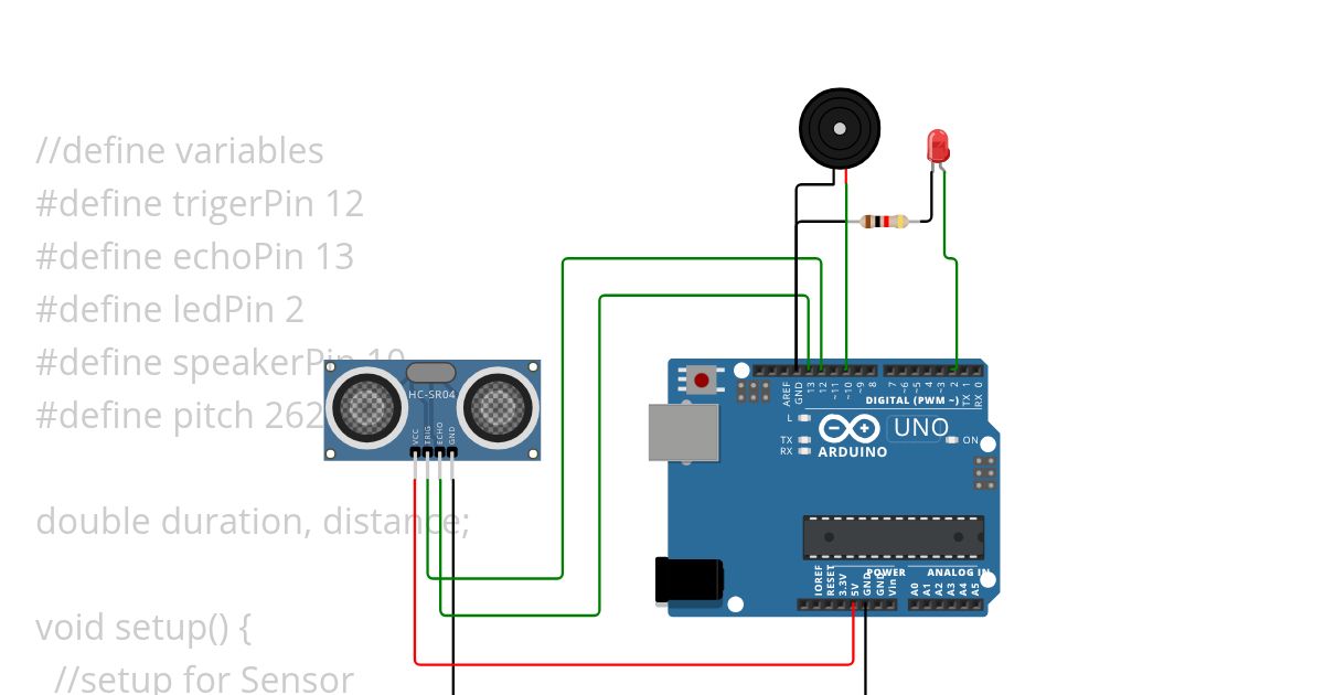 Theft Alarm Indicator in Arduino simulation