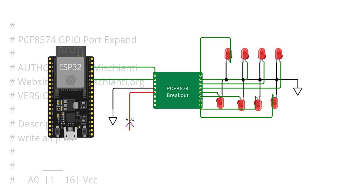 Esp32 - Micropython - Pcf8574 - Dj simulation