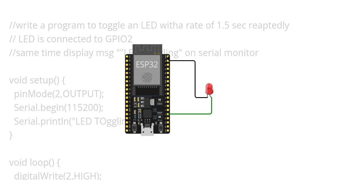 led with esp  simulation