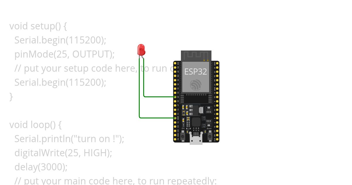 led light  simulation