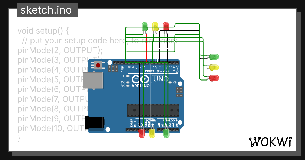 lampu merah petigaan - Wokwi ESP32, STM32, Arduino Simulator