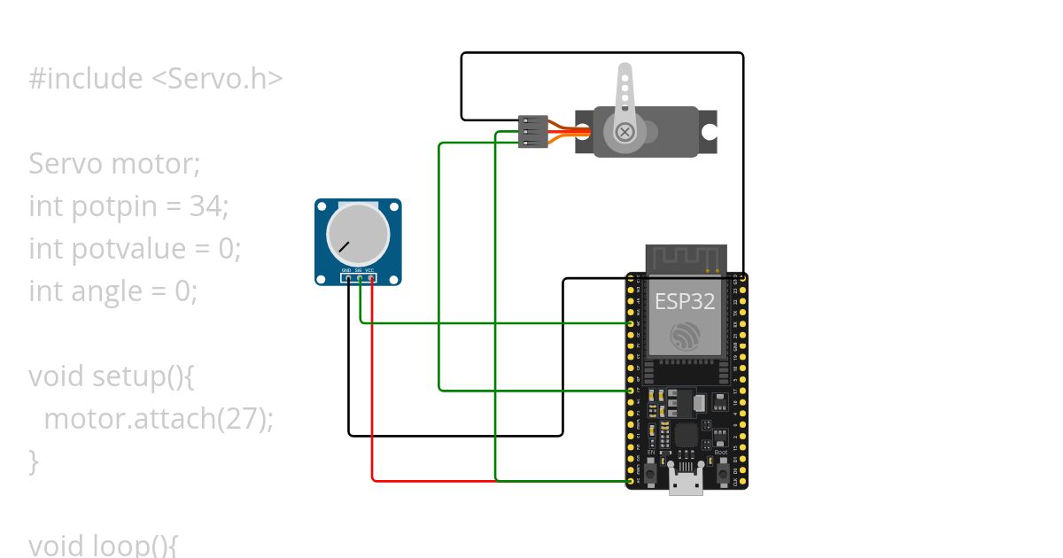 servo esp32 simulation