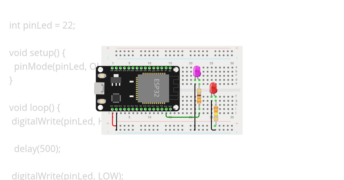 03_Led_Pisca simulation