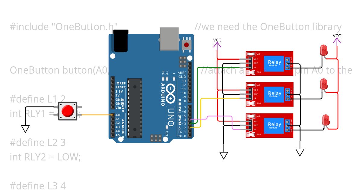 OneButton.ino  simulation