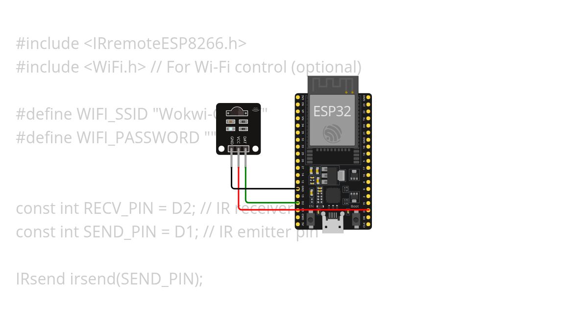 ESP8266 Universal remote simulation