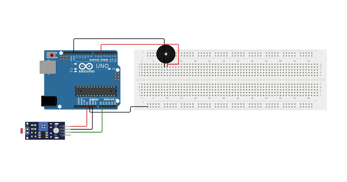 LDR com buzzer módulo aula 27 - kit 2023  Copy simulation