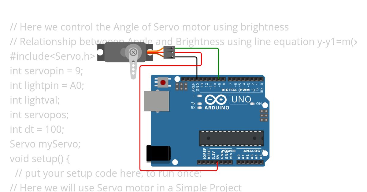 Task : 29 Using Servo in a Simple Project simulation