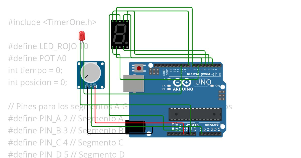 Timer LED - POT simulation