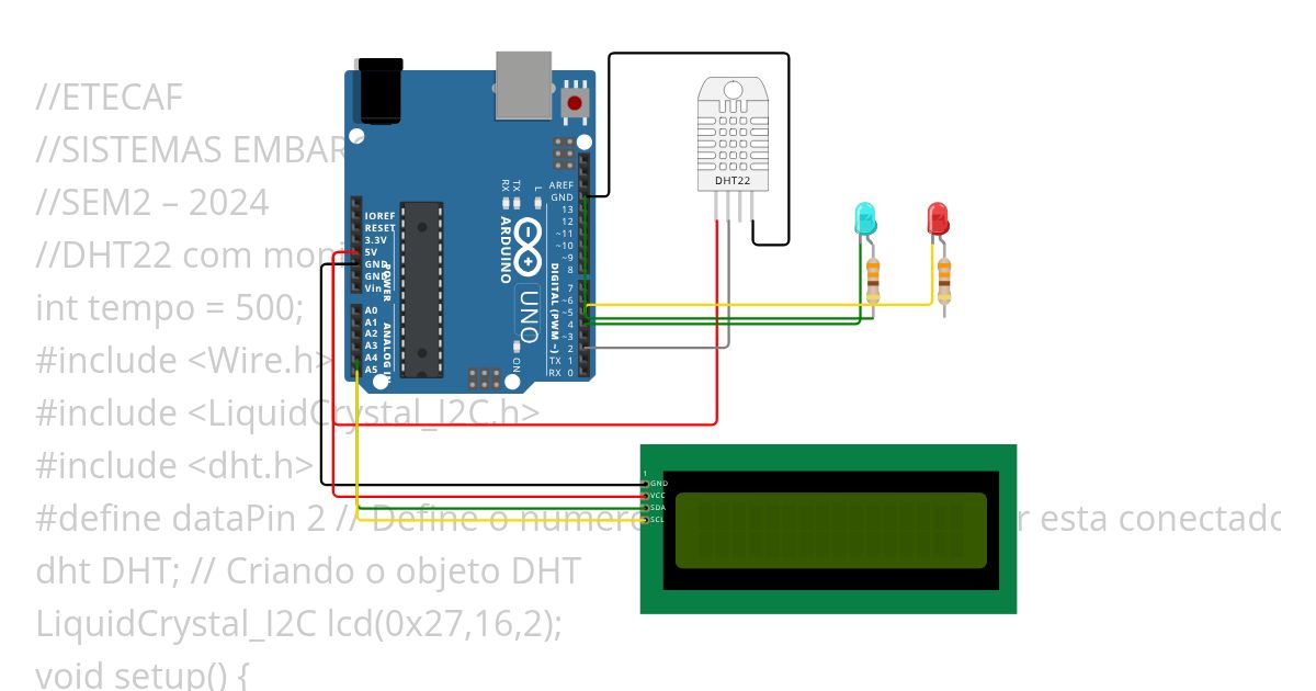 I2C sensor de humidade + lcd Copy simulation