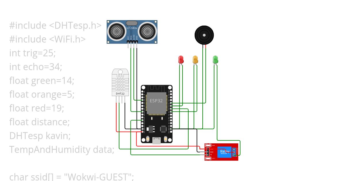 weather alert with relay simulation