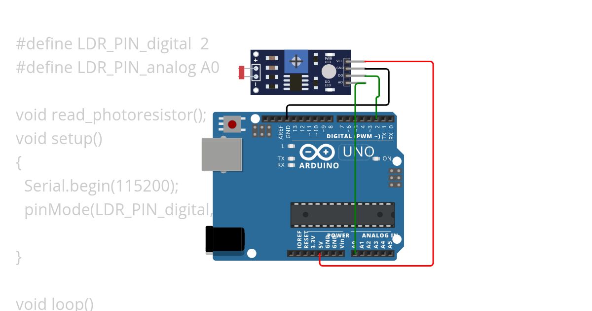 _photoresistor-digital-analog.ino simulation