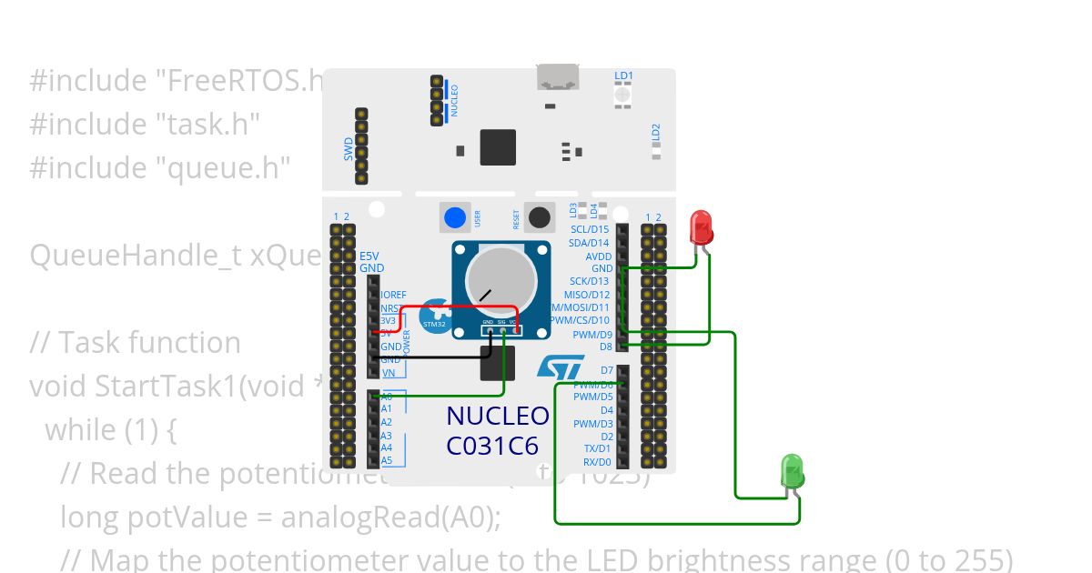 STM32duino_FreeRTOS simulation