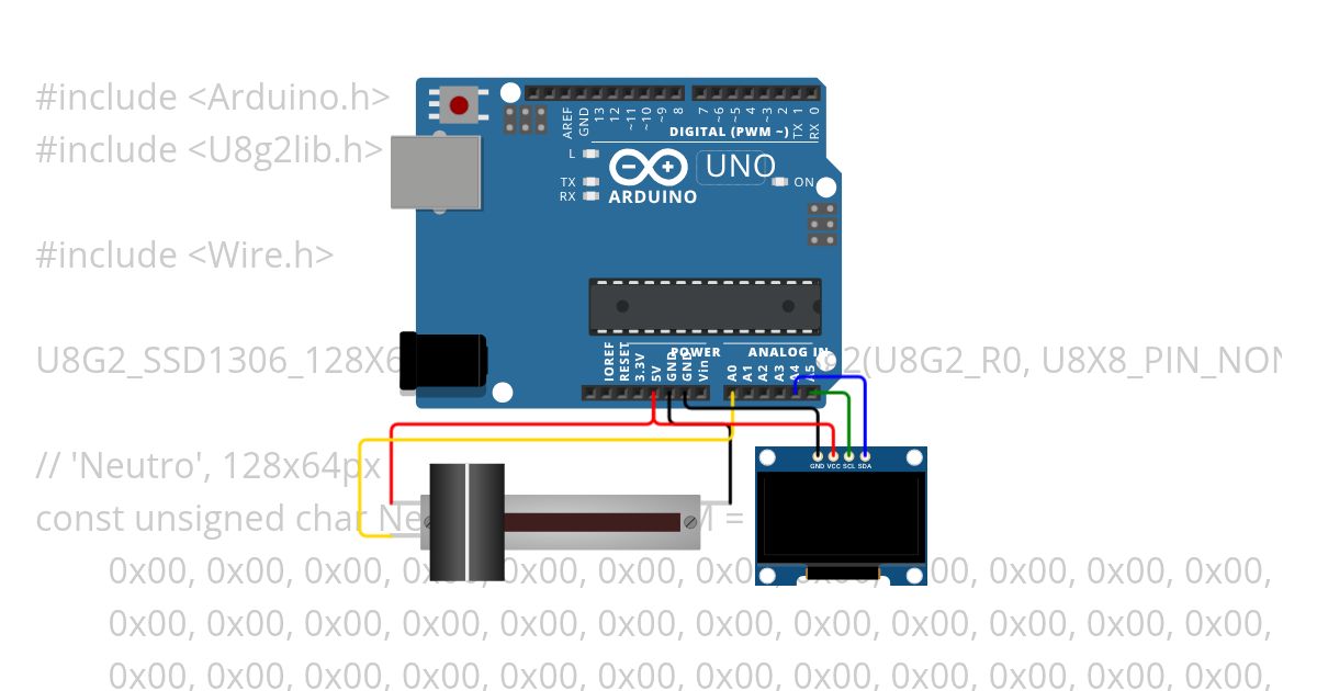 Shifter with potentiometer simulation