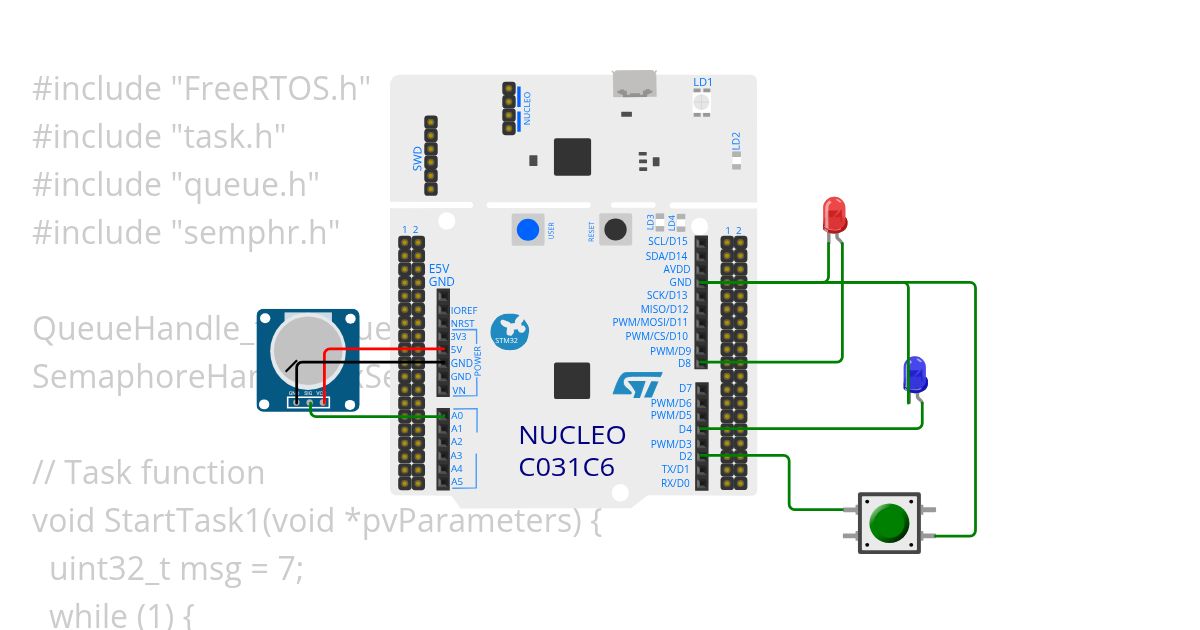 freeRTOS with STM32 Copy simulation