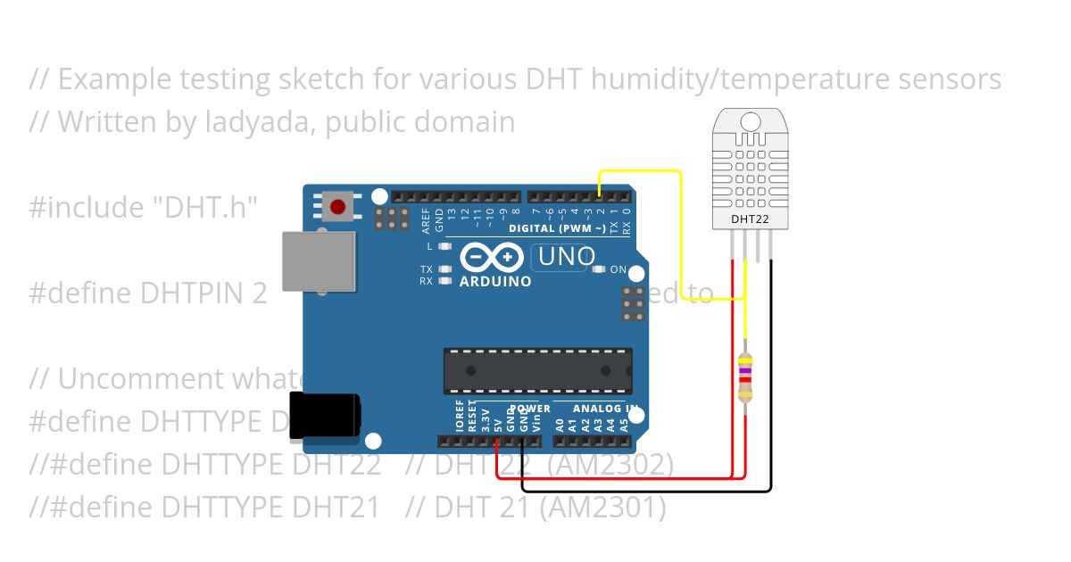 DHT 22 simulation