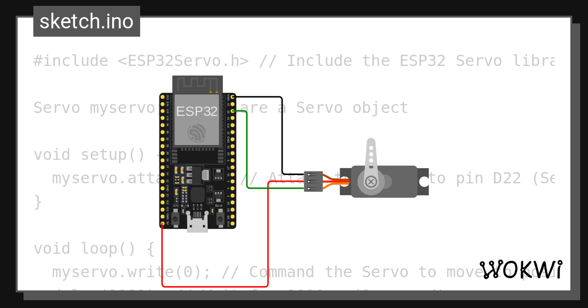Esp32servo wokwi esp32 stm32 arduino simulator