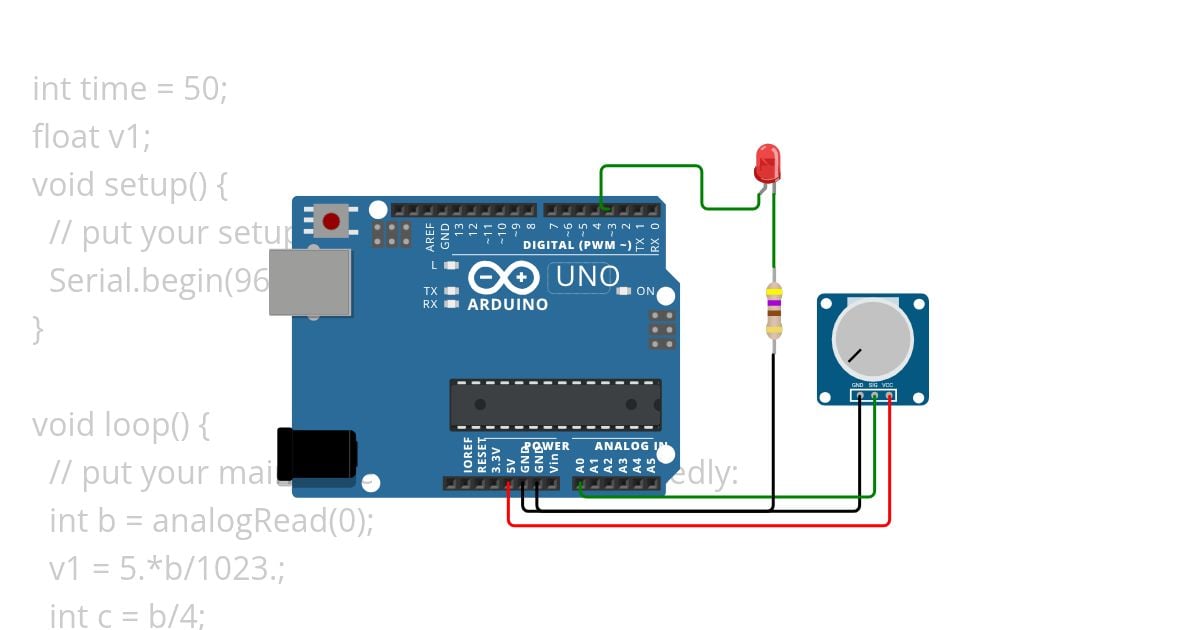 Leitura de Entrada Analógica simulation