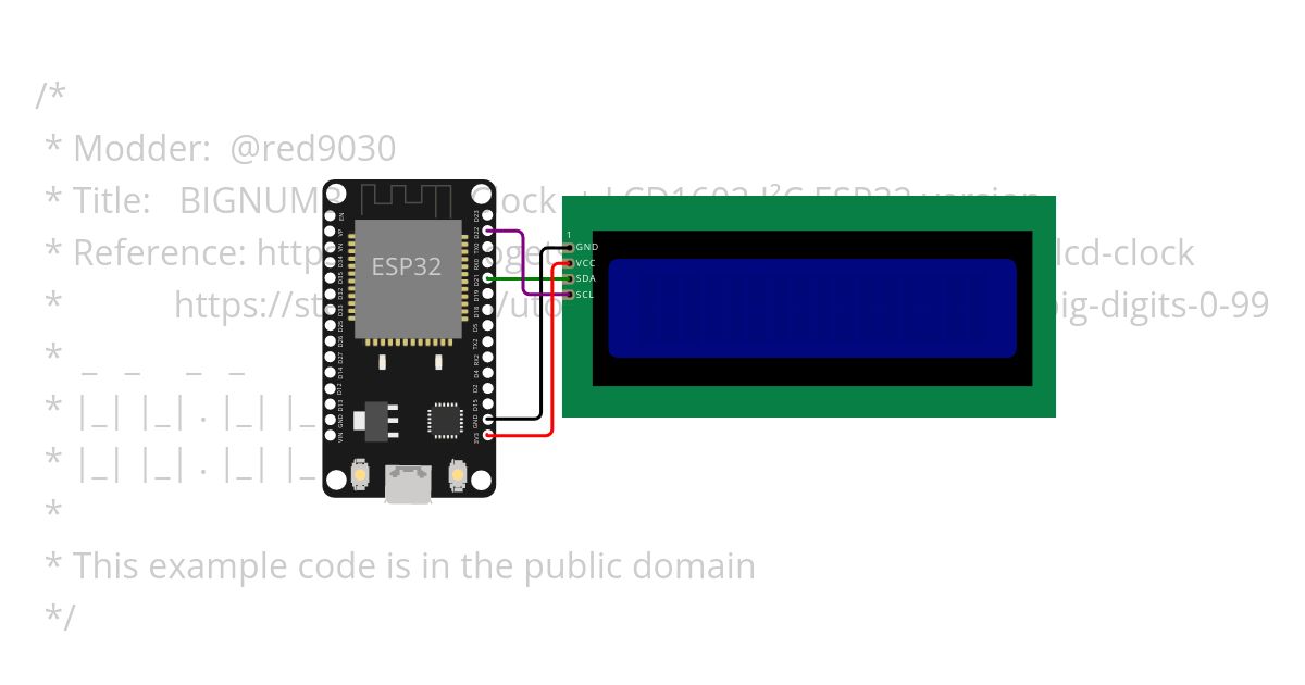 BIGNUMBER_NTP_CLOCK_LCD1602_i2C_V1.ino simulation