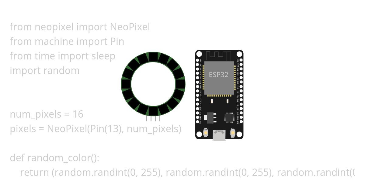 WS2812B Addressable RGB LEDs (neopixels) with ESP32 simulation