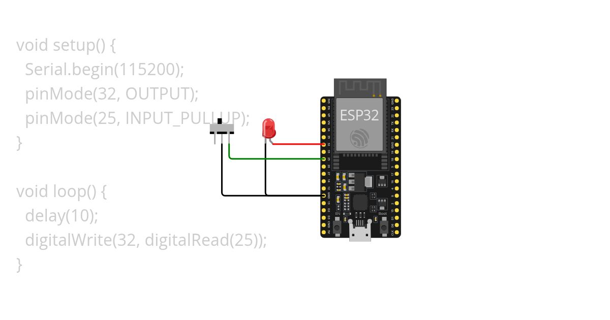 LED with Switch simulation