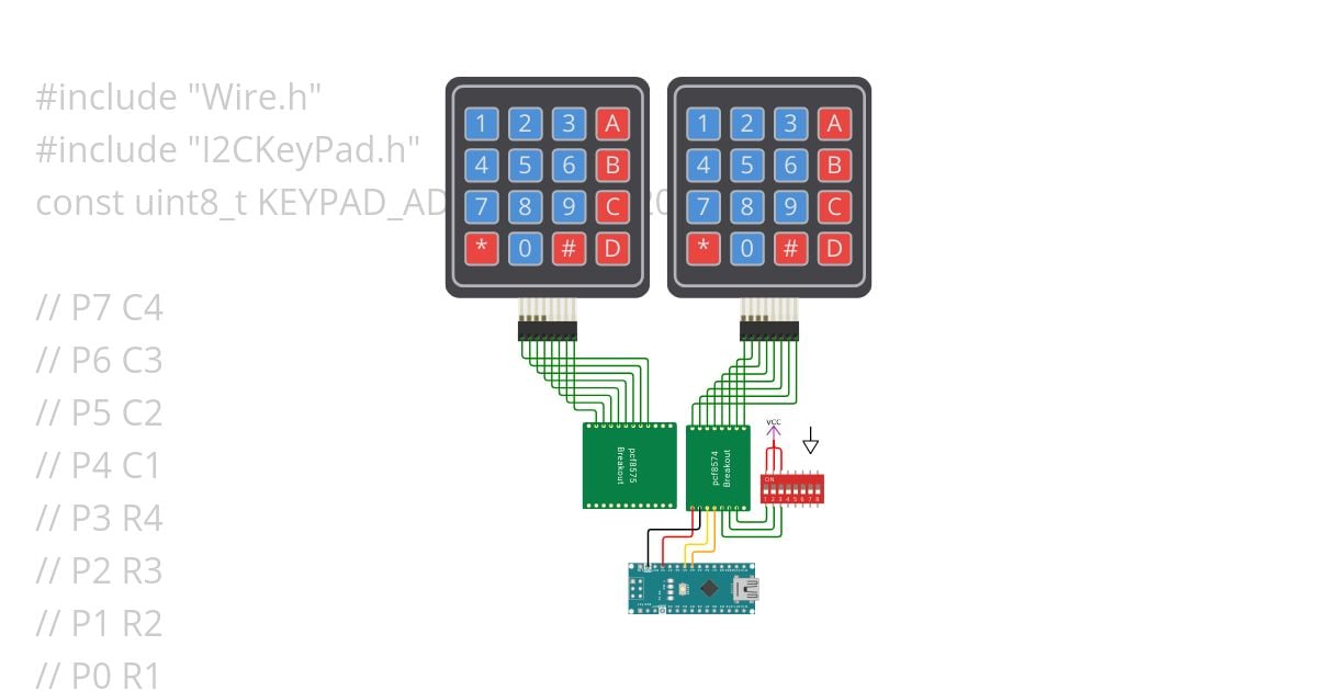 pcf8574 && pcf8575 with Keypad Copy simulation