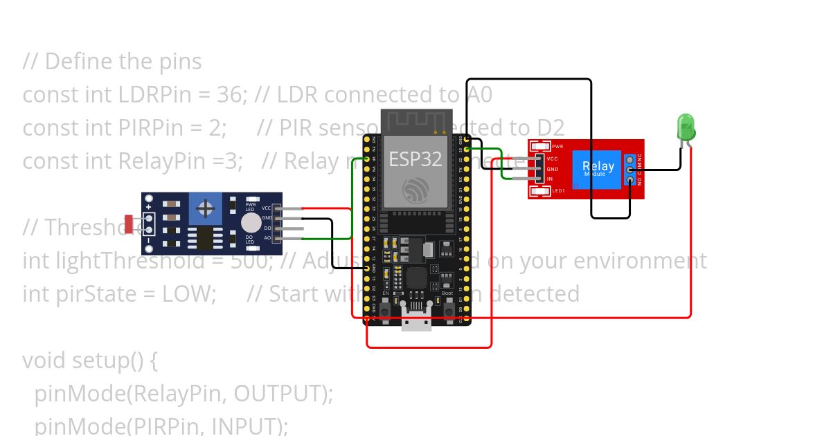 smart street light simulation
